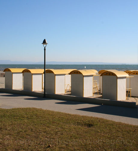 Aussicht auf der Strand von Grado foto