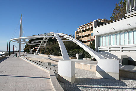 Modern architecture of Grado dike photo